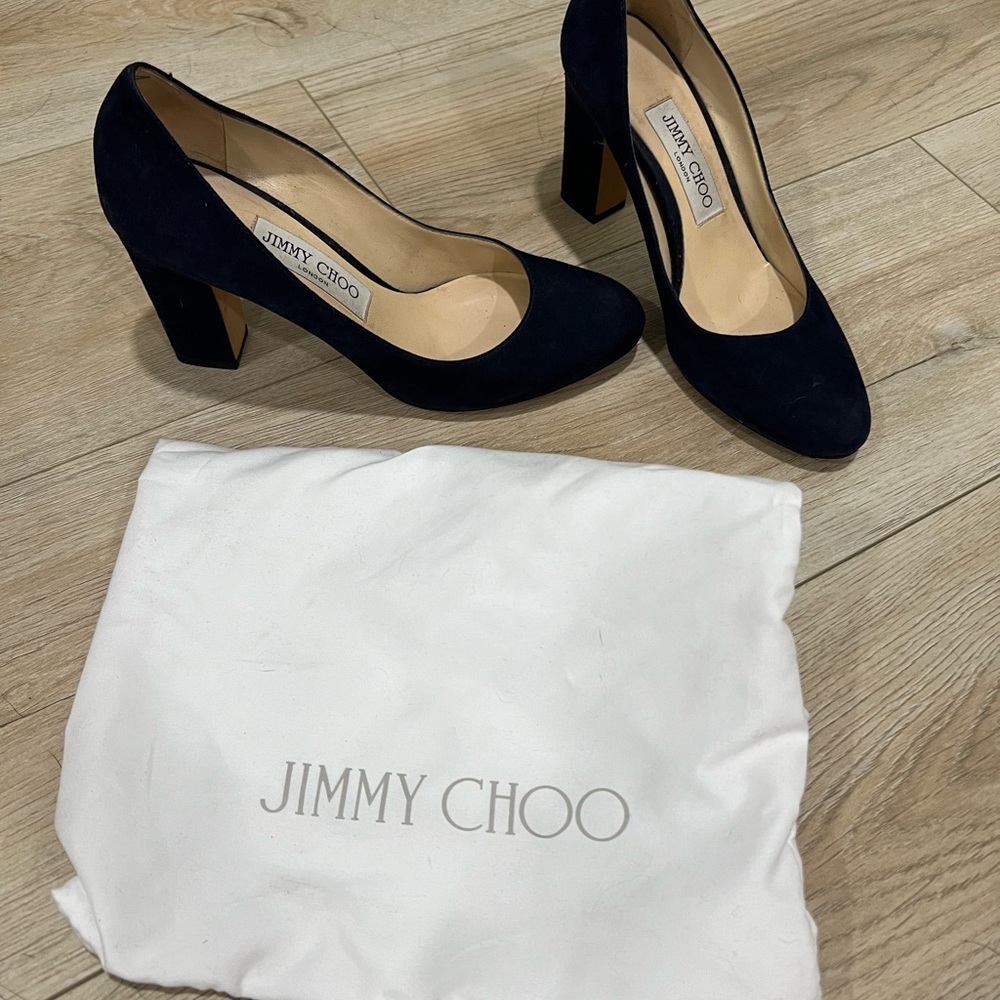 Jimmy choo round toe block heel pump size 36
